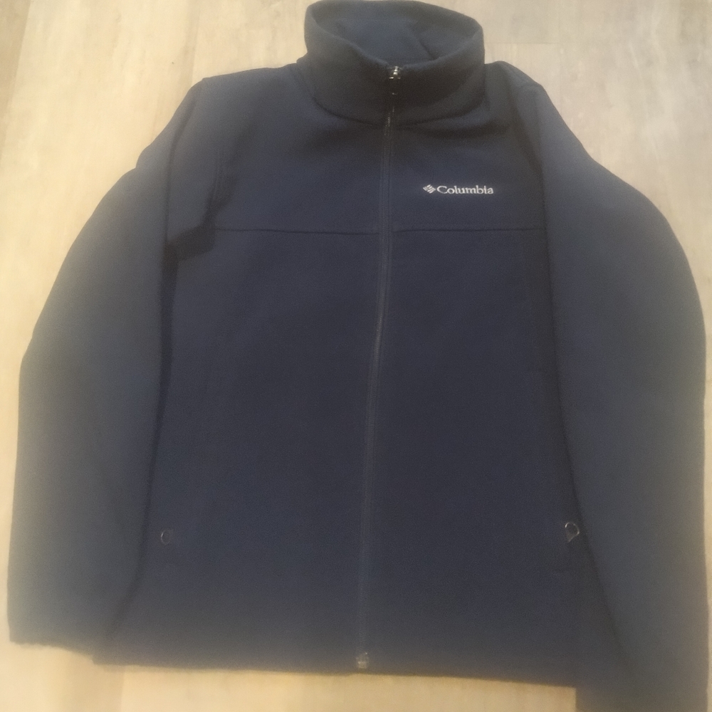 Columbia Dark Blue Water Resistant Zip Up Jacket - Youth Size Medium
